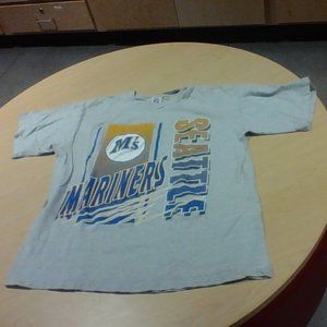 Vintage Striped Seattle Mariners T circa early 90's size L